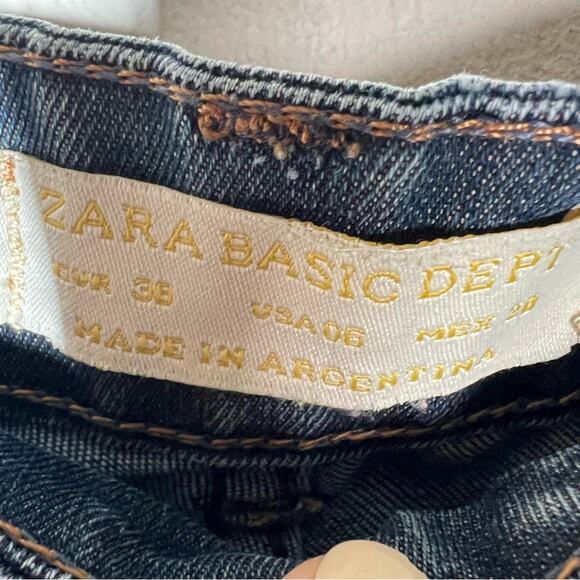 Zara medium wash Skinny leg mid rise jeans size 6 B184 - Picture 2 of 3
